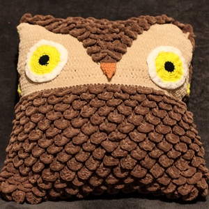 Față de pernă croșetată - bufniță - casă & stil de viață - echipament pentru camera copiilor - pernă decor pentru copii - Artynos.ro