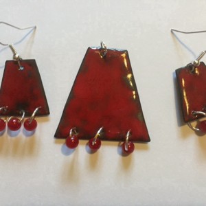 Fire Enamel Jeweled Red Bead, , , ARTYNOS
