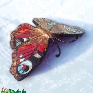 Clemă de păr franceză: molie Popeye pictată manual în tiffany - îmbrăcăminte și modă - accesorii păr - clemă de păr și ac de păr - Artynos.ro