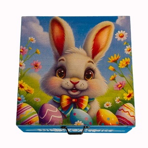 Cutie pentru ceai cu 4 compartimente, 17x17x9 cm. - decor de sărbători - decorațiuni de paște - alte creații de paște - Artynos.ro