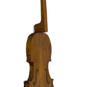 Etajera vioara din lemn, 12x19x52 cm, Casa & Stil de viata, Mobilier artizanal, Rafturi , Prelucrarea lemnului, Etajera executata manual, inspirata dupa forma viorii, prevazuta cu o polita. Protectia este realiz..., ARTYNOS