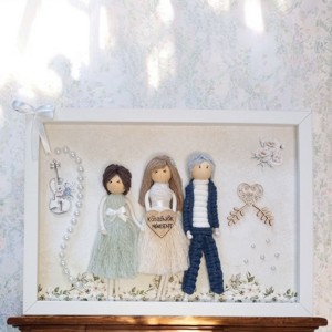 Bridal shower - Imagine personalizată 3D macramé a mirelui/ mirelui și a părinților -  - Artynos.ro