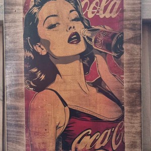 Coca-Cola poza din lemn, Casa & Stil de viata, Accesorii pentru decorat casa, Picturi murale, Arta de perete din lemn, , ARTYNOS