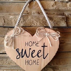 Semn de bun venit cu inscripția Home sweet home -  - Artynos.ro