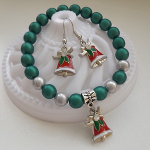 Bijuterii cu clopoței de Crăciun - brățară, cercei -  - Artynos.ro