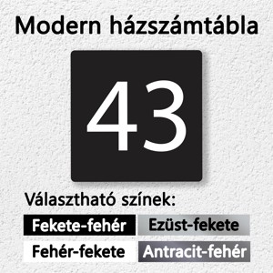 Placă modernă minimalistă pentru numărul casei, număr de casă gravat elegant -  - Artynos.ro