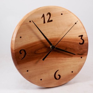 Ceas de perete din lemn, ceas rotund din lemn,  - casă & stil de viață - decorațiuni de casă - decorațiuni de pereți - ceasuri de perete - Artynos.ro