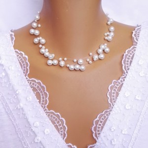 Colier elegant relaxat cu perle pentru mirese, , , ARTYNOS