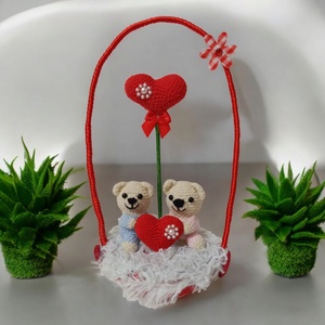 Ursuleți îndrăgostiți crosetati , Casă & Stil de viață, Accesorii pentru decorat casa, Decorațiuni de masă și decorațiuni pentru rafturi , Decorațiuni de masă, Croșetat, ARTYNOS