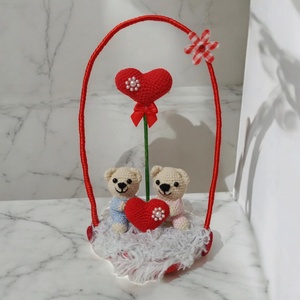Ursuleți îndrăgostiți crosetati  - casă & stil de viață - accesorii pentru decorat casa - decorațiuni de masă și decorațiuni pentru rafturi  - decorațiuni de masă - Artynos.ro