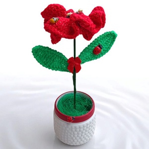 Floare croșetată cu suflet  un strop de artă și lumină în casa ta - casă & stil de viață - accesorii pentru decorat casa - suport de flori - vaze - Artynos.ro