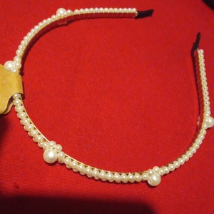 Cordeluta cu perle mici si mari , Accesorii nunta, Ornamente de par de nunta, Bentite de nunta, , ARTYNOS