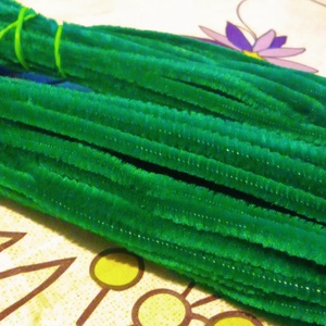 Sârmă plușată Verde- Iarba - casă & stil de viață - decorațiuni de casă - decorațiuni de masă și rafturi - copaci din mărgele și sârmă - Artynos.ro