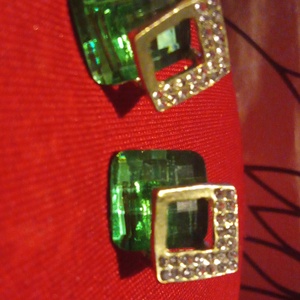 Cercei Verde Smarald - accesorii nuntă - bijuterii mireasă - cercei mireasă - Artynos.ro