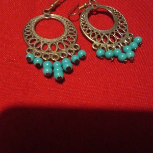 Cercei cu margele turcoaz, Bijuterii, Cercei, Cercei din margele, , ARTYNOS