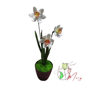 Narcise ghiveci , Casa & Stil de viata, Decoratiuni de casa, Accesorii florale, Flori in ghiveci, , Narcise in ghiveci 
Realizate manual din sarma plusata 
, ARTYNOS