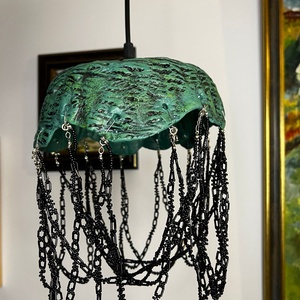 Lampa verde cu margele - casă & stil de viață - lămpi și corpuri de iluminat - lampă de ambianță - Artynos.ro