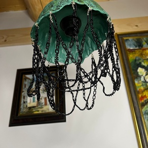 Lampa verde cu margele - casă & stil de viață - lămpi și corpuri de iluminat - lampă de ambianță - Artynos.ro