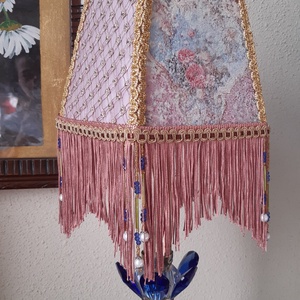 Abajur roz cusut de mana , Casa & Stil de viata, Lampi si corpuri de iluminat, Candelabru, , ARTYNOS