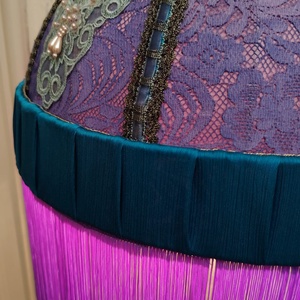 Handmade purple/turquoise lampshade for a floor lamp or pendant light - casă & stil de viață - lămpi și corpuri de iluminat - lampă de ambianță - Artynos.ro