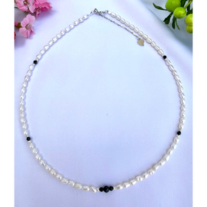 Colier elegant perle si spinel, Bijuterii, Coliere, Coliere din pietre semipretioase, Confectionarea bijuteriilor, ARTYNOS