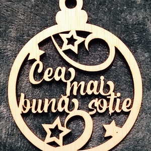 Globuri din lemn personalizate - crăciun - decorațiuni de crăciun de casă - globuri de crăciun - Artynos.ro