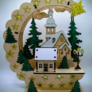 Decorațiune de Crăciun  - crăciun - decorațiuni de crăciun de casă - căsuțe decorative de crăciun - Artynos.ro