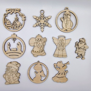 Set globuri de Crăciun din lemn -20 buc - crăciun - decorațiuni de crăciun de casă - globuri de crăciun - Artynos.ro