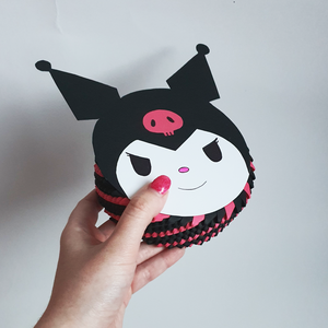 Cutie 3D origami iepuraș Kuromi Sanrio - casă & stil de viață - accesorii pentru decorat casa - decorațiuni de masă și decorațiuni pentru rafturi  - cutii decor, cutii de suveniruri - Artynos.ro