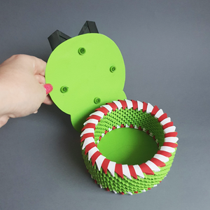 Cutie 3D origami broscuță Keroppi Sanrio - casă & stil de viață - accesorii pentru decorat casa - decorațiuni de masă și decorațiuni pentru rafturi  - cutii decor, cutii de suveniruri - Artynos.ro