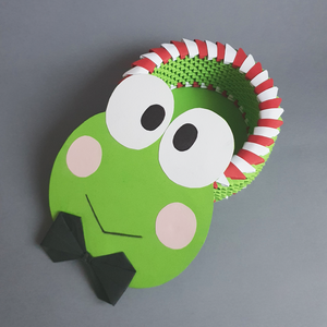 Cutie 3D origami broscuță Keroppi Sanrio - casă & stil de viață - accesorii pentru decorat casa - decorațiuni de masă și decorațiuni pentru rafturi  - cutii decor, cutii de suveniruri - Artynos.ro