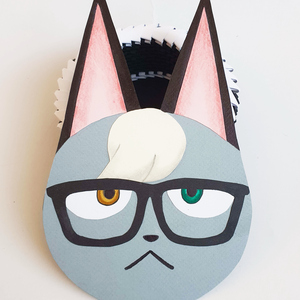Cutie 3D origami pisică Raymond Animal Crossing - Artynos.ro