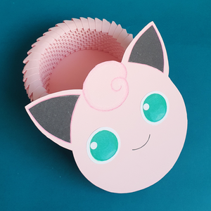 Cutie 3D origami Jigglypuff Pokemon - casă & stil de viață - accesorii pentru decorat casa - decorațiuni de masă și decorațiuni pentru rafturi  - cutii decor, cutii de suveniruri - Artynos.ro