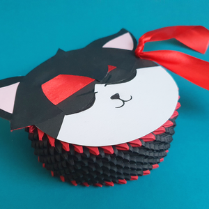 Cutie origami 3D pisică Nyasougi Ace Attorney - casă & stil de viață - accesorii pentru decorat casa - decorațiuni de masă și decorațiuni pentru rafturi  - cutii decor, cutii de suveniruri - Artynos.ro