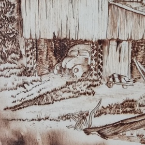 Casa din padure, Casa & Stil de viata, Decoratiuni de casa, Picturi murale, Gravare, pirogravura, ARTYNOS