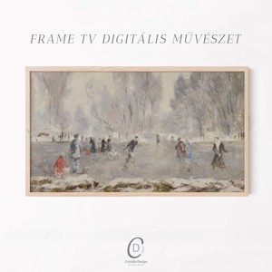 Henry Déziré pictură, decorațiuni de Crăciun, Samsung The Frame TV imagine, imagine digitală -  - Artynos.ro