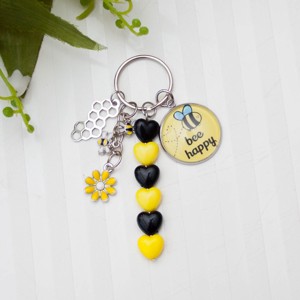Breloc, accesoriu pentru geanta - Albine negru/galben, Genti si portofele, Accesorii genti, Breloc, , ARTYNOS