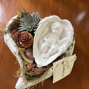Concrete Heart Grave Ornament- Memoria ta este eterna - Artynos.ro