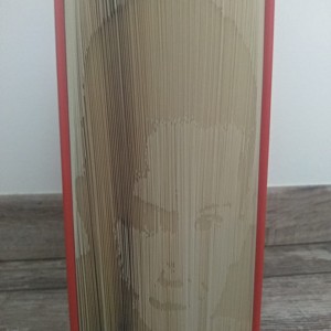 Carte portret sculptura bazata pe o fotografie individuala, Casa & Stil de viata, Accesorii pentru decorat casa, Decoratiuni de masa si decoratiuni pentru rafturi , Sculptura de carte, carte pliata, , ARTYNOS