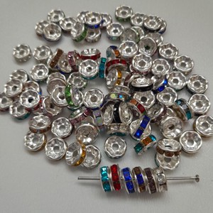 Distantiere Rondell - 7,5x3mm - 100 buc / pachet - culori mixte, , , ARTYNOS