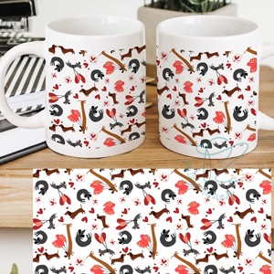 Cana de ceramica cu dachshund pentru Ziua Indragostitilor � cu model de dachshund micut - Artynos.ro