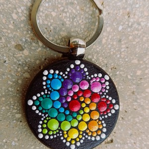 Chakra culori punctate migdale pește breloc -  - Artynos.ro