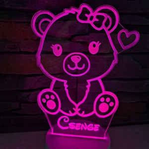 Lampă LED 3D cu nume unic și grafică drăguță - casă & stil de viață - lămpi și corpuri de iluminat - lampă de ambianță - Artynos.ro