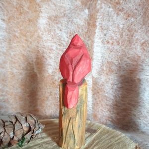 Pasare sculptata  - arte vizuale și accesorii  - sculptură - statuie lemn - Artynos.ro