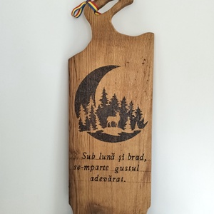 Platou din lemn masiv, Casa & Stil de viata, Accesorii pentru echipamente de bucatarie, Accesorii de servire, Boluri si farfurii din lemn, bol de servire, Gravare, pirogravura, Prelucrarea lemnului, ARTYNOS