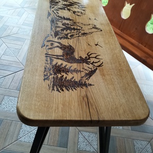 Masuta de cafea, Accessorii si unelte, Lemn, Mobila, Prelucrarea lemnului, Gravare, pirogravura, ARTYNOS