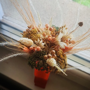 Buchetel nemuritor de primavara, din flori naturale uscate in nuante pastel - casă & stil de viață - accesorii pentru decorat casa - suport de flori - buchete de flori - Artynos.ro
