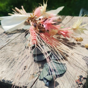 Buchetel nemuritor de primavara, din flori naturale uscate in nuante pastel - casă & stil de viață - accesorii pentru decorat casa - suport de flori - buchete de flori - Artynos.ro