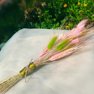 Buchetel nemuritor de primavara, din flori naturale uscate in nuante pastel - casă & stil de viață - accesorii pentru decorat casa - suport de flori - buchete de flori - Artynos.ro