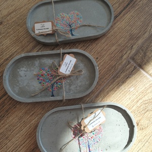 Tavite din beton pentru suport lumanari/ghivece cu model tematic, Accesorii nunta, Materiale decor pentru nunta, Lumanari de nunta si suport lumanari, , ARTYNOS